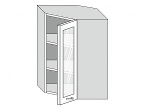 19.60.3у Шкаф настенный (h=913) угловой на 600мм со стекл. дверцей в Лысьве - lysva.магазин96.com | фото