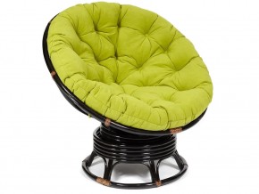 Кресло-качалка Papasan w 23/01 B с подушкой Antique brown, флок Олива в Лысьве - lysva.магазин96.com | фото