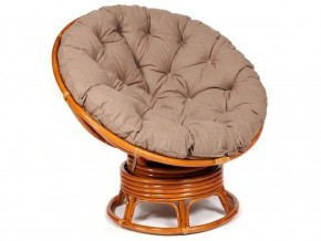 Кресло-качалка Papasan w 23/01 B с подушкой Cognac, экошерсть Коричневый в Лысьве - lysva.магазин96.com | фото