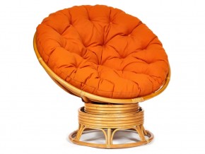 Кресло-качалка Papasan w 23/01 B с подушкой Honey, ткань Оранжевый в Лысьве - lysva.магазин96.com | фото