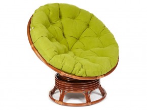 Кресло-качалка Papasan w 23/01 B с подушкой Pecan, флок Олива в Лысьве - lysva.магазин96.com | фото