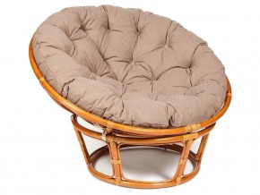 Кресло Papasan 23/01 W с подушкой Cognac, экошерсть Коричневый в Лысьве - lysva.магазин96.com | фото