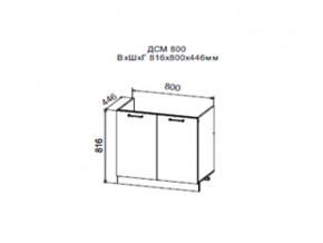 Шкаф нижний ДСМ800 под мойку в Лысьве - lysva.магазин96.com | фото